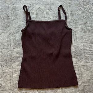 DISSH chocolate brown rib tank